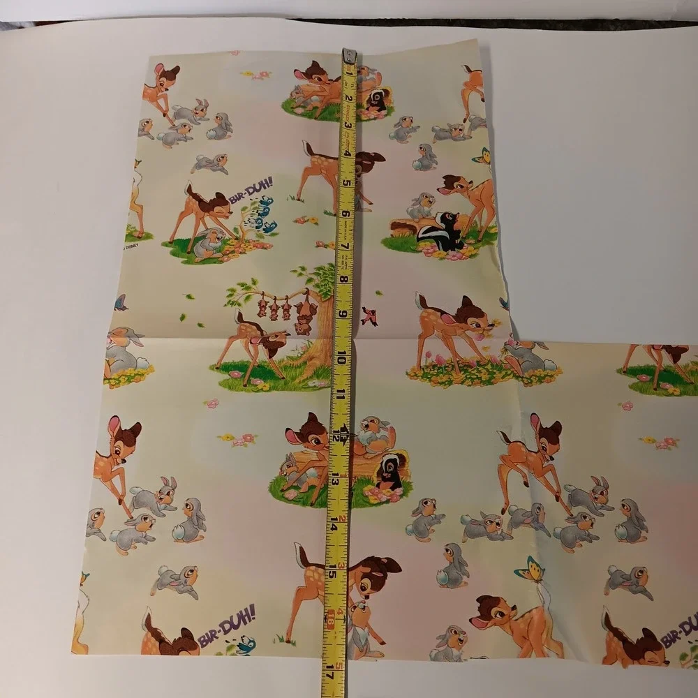 Disney Bambi Vintage Wrapping Paper Gift Wrap Single Sheet 17x20 90s Thumper